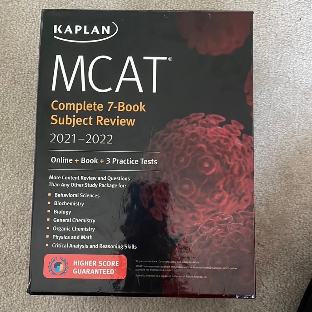 Kaplan MCAT study book complete 7 book set